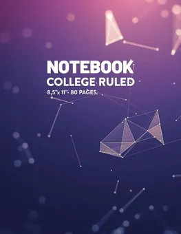 Lined Notebook — Violet Triangles by Q.bik Publishing, front cover