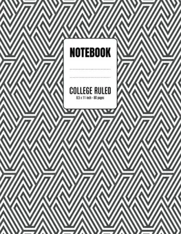 Lined Notebook — B&W Pattern by Q.bik Publishing, front cover