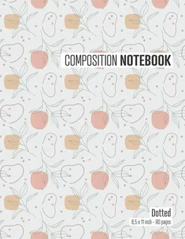 Dot Grid Notebook — Peach Abstract by Q.bik Publishing, front cover