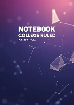 Lined Notebook — Violet Triangles by Q.bik Publishing, front cover