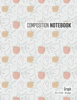 Graph Paper Notebook — Peach Abstract by Q.bik Publishing, front cover