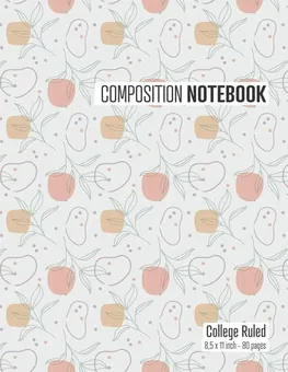 Lined Notebook — Peach Abstract by Q.bik Publishing, front cover