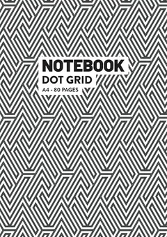 Dot Grid Notebook — B&W Pattern by Q.bik Publishing, front cover