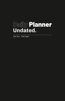 Undated Daily Planner — Black by Q.bik Publishing, front cover