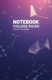 Lined Notebook — Violet Triangles by Q.bik Publishing, front cover