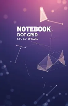 Dot Grid Notebook — Violet Triangles by Q.bik Publishing, front cover