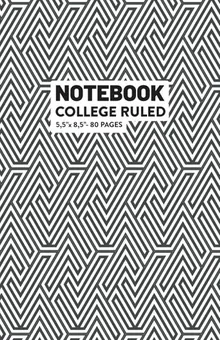 Lined Notebook — B&W Pattern by Q.bik Publishing, front cover