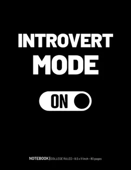 Introvert Mode On Notebook — Black by Q.bik Publishing, front cover