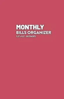 Monthly Bills Organizer — Pink by Q.bik Publishing, front cover