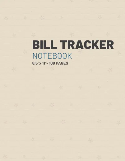 Bill Tracker Notebook by Q.bik Publishing, coming soon